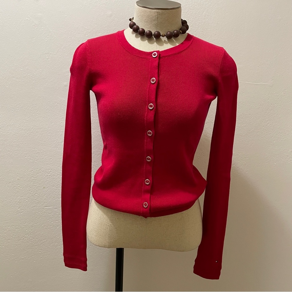 Tommy Hilfiger Red Cardigan Sweater - XXS/TTP (NWOT!) ❤️